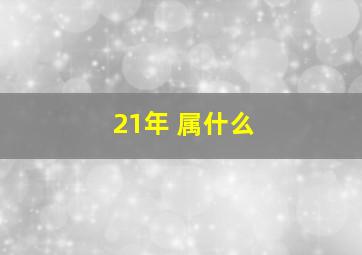 21年 属什么